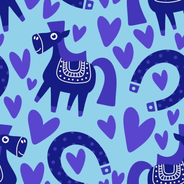 2026 yılının yılbaşı hayvanlarının paketleri ve parti aksesuarları ve çocuk kıyafetleri ve moda tekstili için kusursuz Noel atları modelleri.