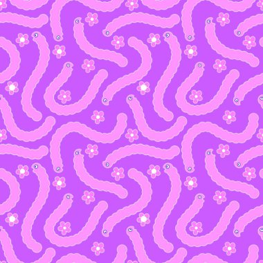 Kumaşlar, tekstil, ambalaj, hediyeler, kartlar, çarşaflar ve ambalaj kağıtları için kusursuz tırtıl deseni. Yüksek kalite fotoğraf