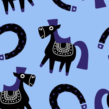 2026 yılının yılbaşı hayvanlarının paketleri ve parti aksesuarları ve çocuk kıyafetleri ve moda tekstili için kusursuz Noel atları modelleri.