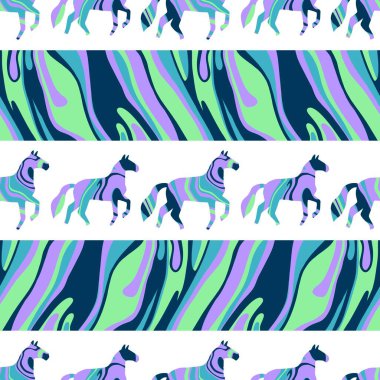 2026 yılının yılbaşı hayvanlarının paketleri ve parti aksesuarları ve çocuk kıyafetleri ve moda tekstili için kusursuz Noel atları modelleri.