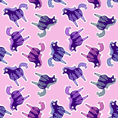 2026 yılının yılbaşı hayvanlarının paketleri ve parti aksesuarları ve çocuk kıyafetleri ve moda tekstili için kusursuz Noel atları modelleri.