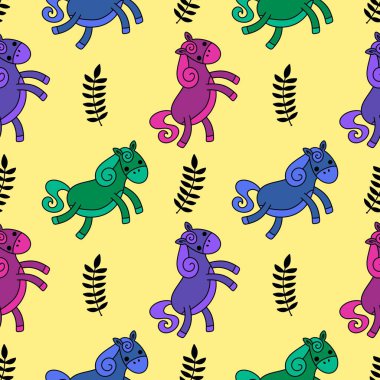 2026 yılının yılbaşı hayvanlarının paketleri ve parti aksesuarları ve çocuk kıyafetleri ve moda tekstili için kusursuz Noel atları modelleri.