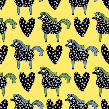 2026 yılının yılbaşı hayvanlarının paketleri ve parti aksesuarları ve çocuk kıyafetleri ve moda tekstili için kusursuz Noel atları modelleri.