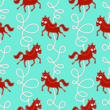 2026 yılının yılbaşı hayvanlarının paketleri ve parti aksesuarları ve çocuk kıyafetleri ve moda tekstili için kusursuz Noel atları modelleri.