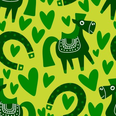 2026 yılının yılbaşı hayvanlarının paketleri ve parti aksesuarları ve çocuk kıyafetleri ve moda tekstili için kusursuz Noel atları modelleri.