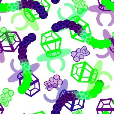 Çizgi film cadılar bayramı şekersiz kafatası ve kumaş ambalajı için lolipop deseni ve çocuk giysileri baskısı ve şenlik ambalajı ve sonbahar aksesuarları. Yüksek kaliteli illüstrasyon