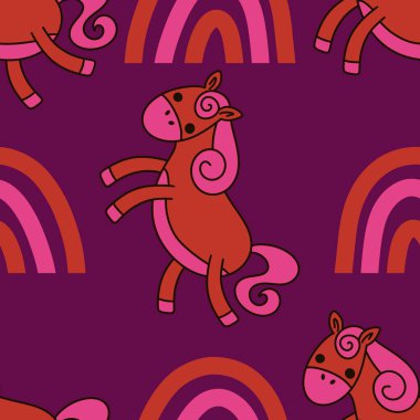 2026 yılının yılbaşı hayvanlarının paketleri ve parti aksesuarları ve çocuk kıyafetleri ve moda tekstili için kusursuz Noel atları modelleri.