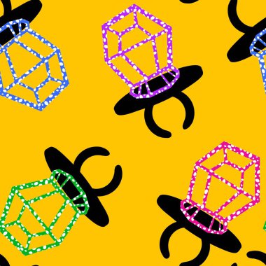 Kağıt ve kumaş ambalajı ve çocuk giysisi baskısı ve yaz partisi aksesuarları ve moda tekstili için şekersiz retro desen 