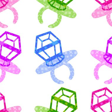 Kağıt ve kumaş ambalajı ve çocuk giysisi baskısı ve yaz partisi aksesuarları ve moda tekstili için şekersiz retro desen 