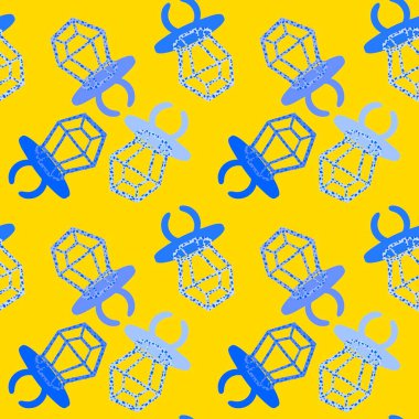 Kağıt ve kumaş ambalajı ve çocuk giysisi baskısı ve yaz partisi aksesuarları ve moda tekstili için şekersiz retro desen 