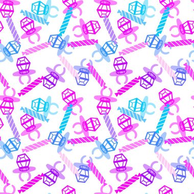 Kağıt ve kumaş ambalajı ve çocuk giysisi baskısı ve yaz partisi aksesuarları ve moda tekstili için şekersiz retro desen 