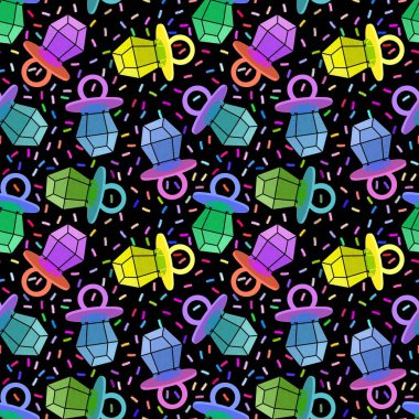 Kağıt ve kumaş ambalajı ve çocuk giysisi baskısı ve yaz partisi aksesuarları ve moda tekstili için şekersiz retro desen 