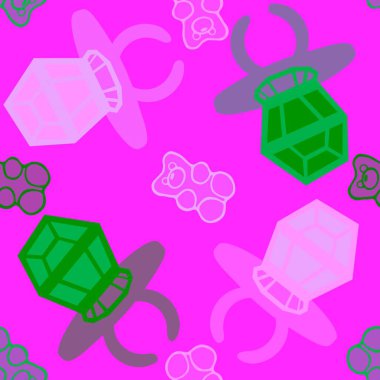 Kağıt ve kumaş ambalajı ve çocuk giysisi baskısı ve yaz partisi aksesuarları ve moda tekstili için şekersiz retro desen 