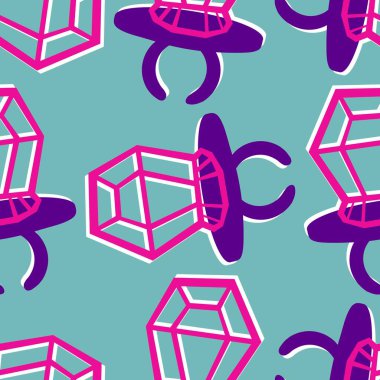 Kağıt ve kumaş ambalajı ve çocuk giysisi baskısı ve yaz partisi aksesuarları ve moda tekstili için şekersiz retro desen 