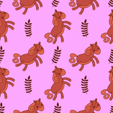 2026 yılının yılbaşı hayvanlarının paketleri ve parti aksesuarları ve çocuk kıyafetleri ve moda tekstili için kusursuz Noel atları modelleri.