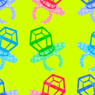 Kağıt ve kumaş ambalajı ve çocuk giysisi baskısı ve yaz partisi aksesuarları ve moda tekstili için şekersiz retro desen 