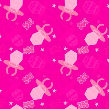 Kağıt ve kumaş ambalajı ve çocuk giysisi baskısı ve yaz partisi aksesuarları ve moda tekstili için şekersiz retro desen 