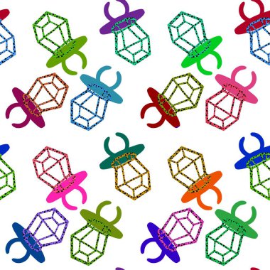 Kağıt ve kumaş ambalajı ve çocuk giysisi baskısı ve yaz partisi aksesuarları ve moda tekstili için şekersiz retro desen 