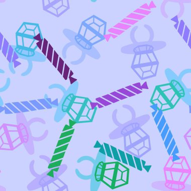 Kağıt ve kumaş ambalajı ve çocuk giysisi baskısı ve yaz partisi aksesuarları ve moda tekstili için şekersiz retro desen 