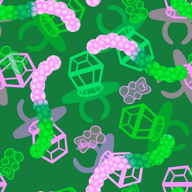 Çizgi film cadılar bayramı şekersiz kafatası ve kumaş ambalajı için lolipop deseni ve çocuk giysileri baskısı ve şenlik ambalajı ve sonbahar aksesuarları. Yüksek kaliteli illüstrasyon