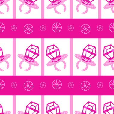 Kağıt ve kumaş ambalajı ve çocuk giysisi baskısı ve yaz partisi aksesuarları ve moda tekstili için şekersiz retro desen 