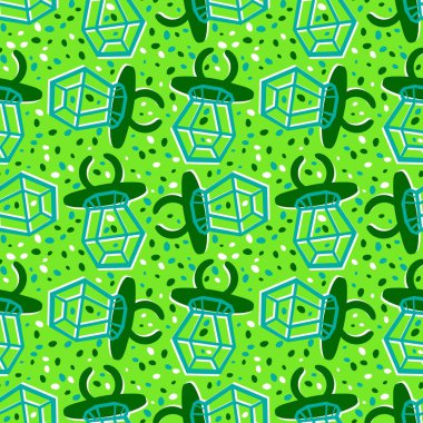 Kağıt ve kumaş ambalajı ve çocuk giysisi baskısı ve yaz partisi aksesuarları ve moda tekstili için şekersiz retro desen 