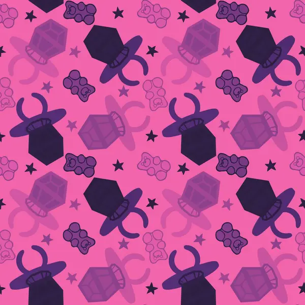 Kağıt ve kumaş ambalajı ve çocuk giysisi baskısı ve yaz partisi aksesuarları ve moda tekstili için şekersiz retro desen 