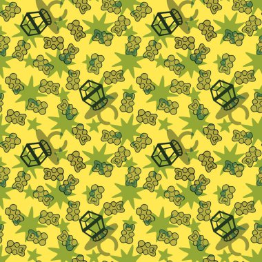 Kağıt ve kumaş ambalajı ve çocuk giysisi baskısı ve yaz partisi aksesuarları ve moda tekstili için şekersiz retro desen 