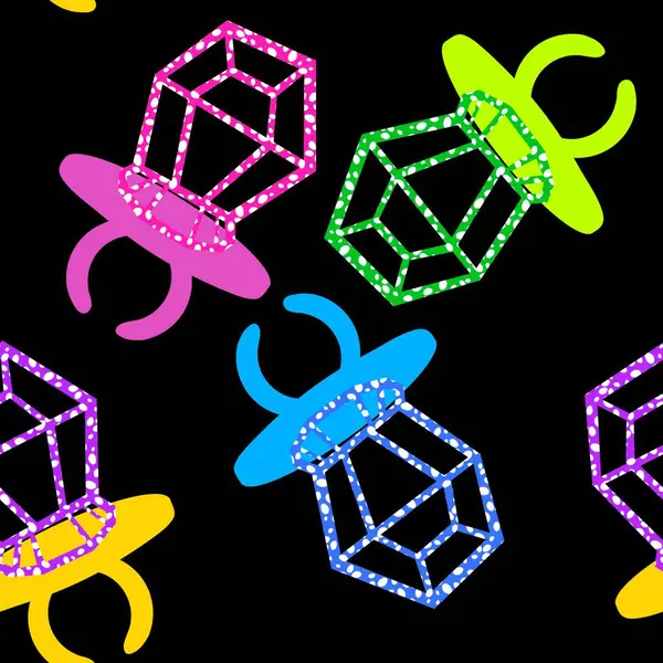 Kağıt ve kumaş ambalajı ve çocuk giysisi baskısı ve yaz partisi aksesuarları ve moda tekstili için şekersiz retro desen 