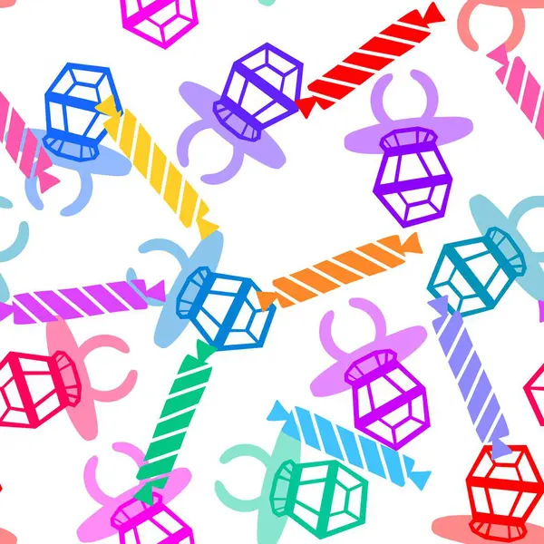 Kağıt ve kumaş ambalajı ve çocuk giysisi baskısı ve yaz partisi aksesuarları ve moda tekstili için şekersiz retro desen 