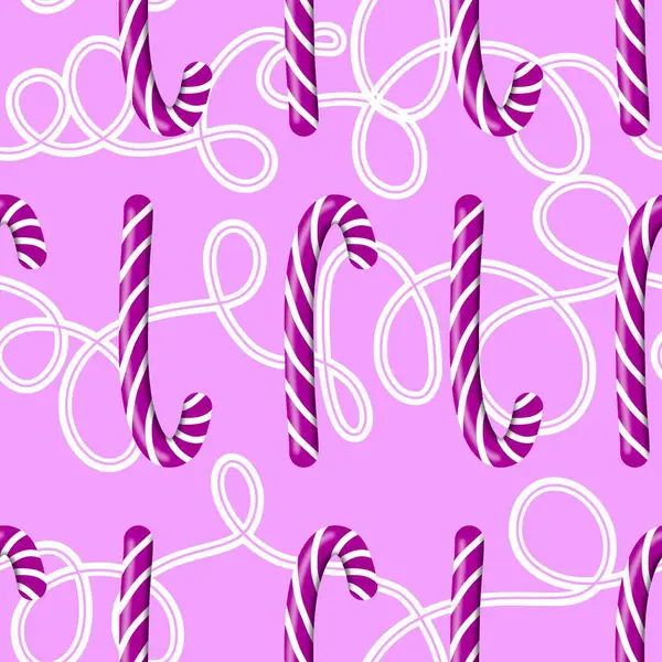 Noel şekeri şekerlemeleri yeni yıl paketleme kağıtları, kumaşlar ve çarşaflar ve çocuk giysileri baskısı ve parti aksesuarları için kusursuz kış desenleri.