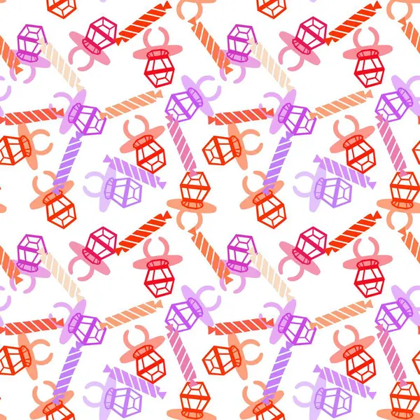 Kağıt ve kumaş ambalajı ve çocuk giysisi baskısı ve yaz partisi aksesuarları ve moda tekstili için şekersiz retro desen 