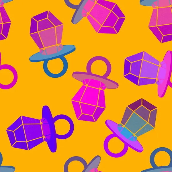 Kağıt ve kumaş ambalajı ve çocuk giysisi baskısı ve yaz partisi aksesuarları ve moda tekstili için şekersiz retro desen 