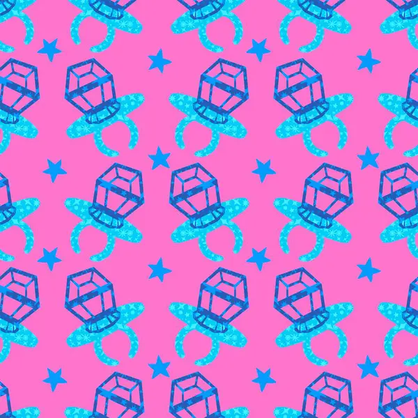 Kağıt ve kumaş ambalajı ve çocuk giysisi baskısı ve yaz partisi aksesuarları ve moda tekstili için şekersiz retro desen 