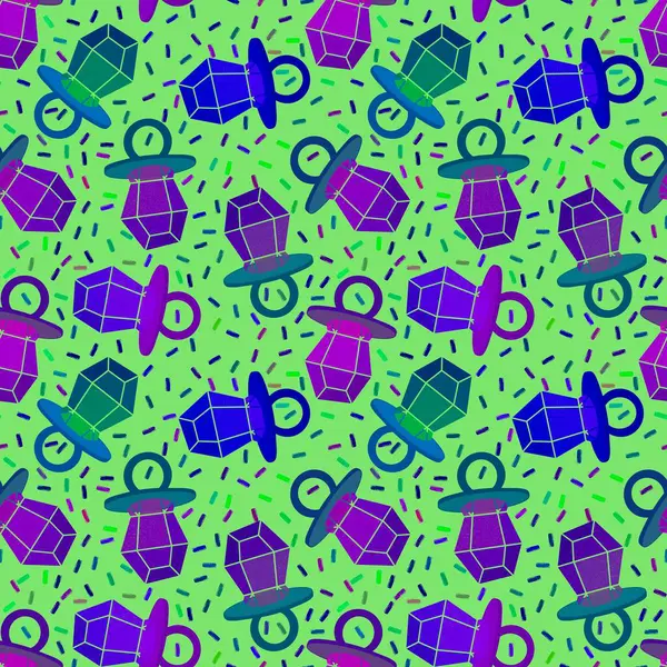 Kağıt ve kumaş ambalajı ve çocuk giysisi baskısı ve yaz partisi aksesuarları ve moda tekstili için şekersiz retro desen 