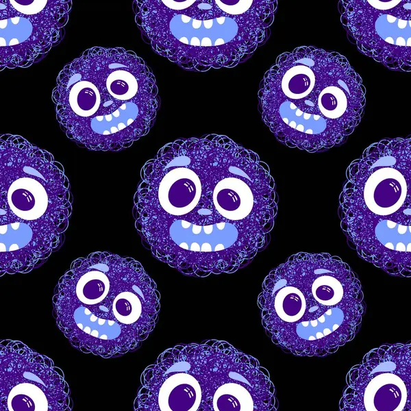 Çizgi filmlerdeki hayvanlar çocuk için kusursuz canavar desenleri giysi baskısı, kumaş, kumaş ve yaz partisi aksesuarları ve moda tekstili.