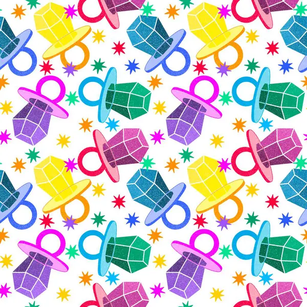 Kağıt ve kumaş ambalajı ve çocuk giysisi baskısı ve yaz partisi aksesuarları ve moda tekstili için şekersiz retro desen 