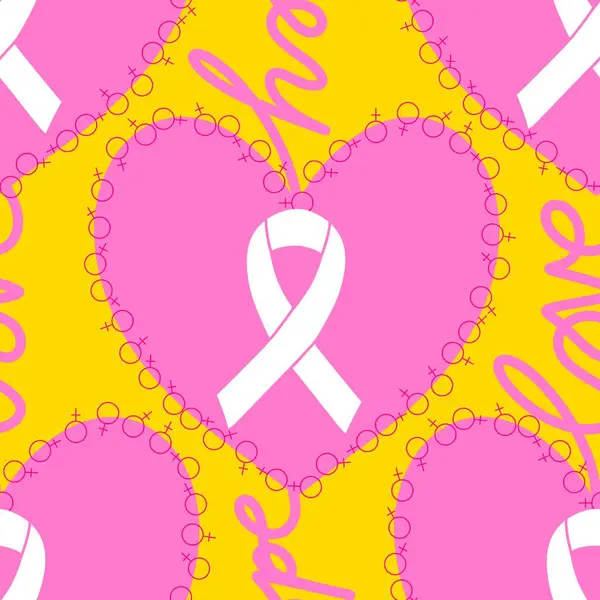 Göğüs kanseri ayı, ambalaj kağıdı, tıbbi aksesuar ve ilaç tekstili için kusursuz pembe kurdele günü deseni. Yüksek kalite fotoğraf