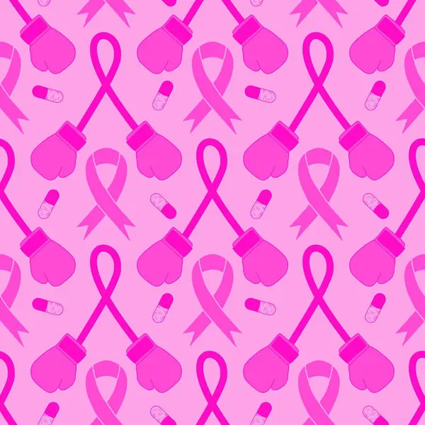 Göğüs kanseri ayı, ambalaj kağıdı, tıbbi aksesuar ve ilaç tekstili için kusursuz pembe kurdele günü deseni. Yüksek kalite fotoğraf
