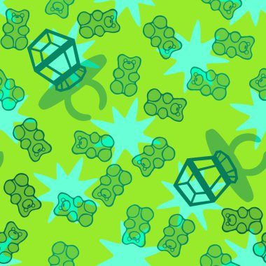 Kağıt ve kumaş ambalajı ve çocuk giysisi baskısı ve yaz partisi aksesuarları ve moda tekstili için şekersiz retro desen 