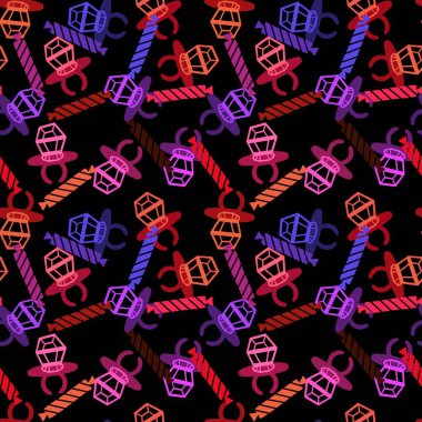 Kağıt ve kumaş ambalajı ve çocuk giysisi baskısı ve yaz partisi aksesuarları ve moda tekstili için şekersiz retro desen 