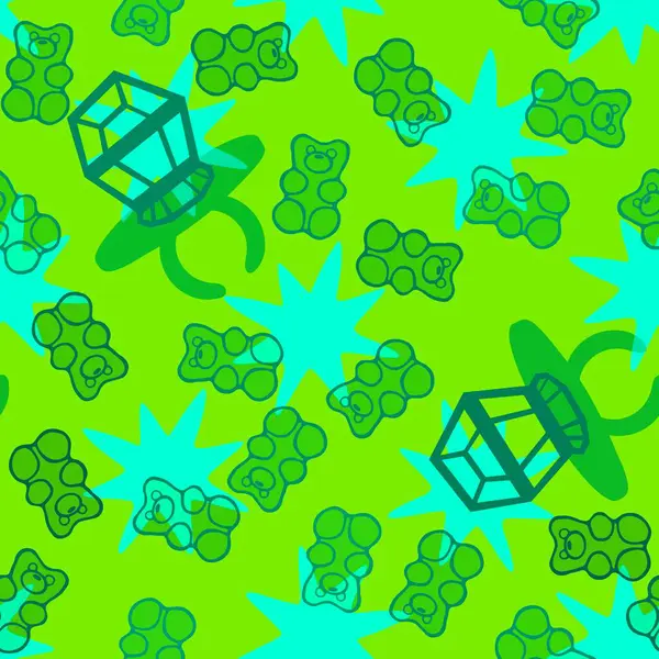 Kağıt ve kumaş ambalajı ve çocuk giysisi baskısı ve yaz partisi aksesuarları ve moda tekstili için şekersiz retro desen 