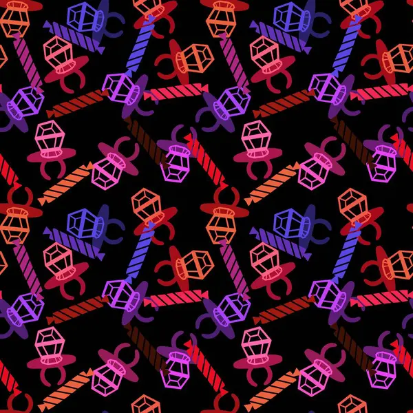 Kağıt ve kumaş ambalajı ve çocuk giysisi baskısı ve yaz partisi aksesuarları ve moda tekstili için şekersiz retro desen 