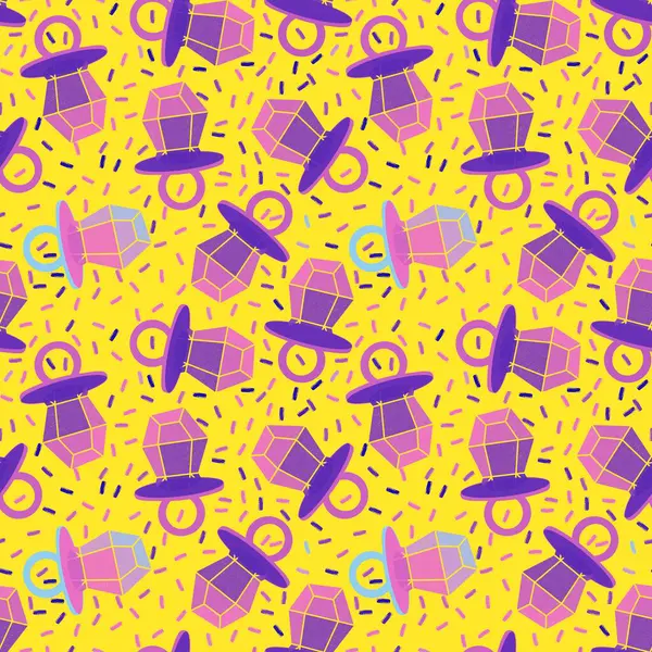 Kağıt ve kumaş ambalajı ve çocuk giysisi baskısı ve yaz partisi aksesuarları ve moda tekstili için şekersiz retro desen 