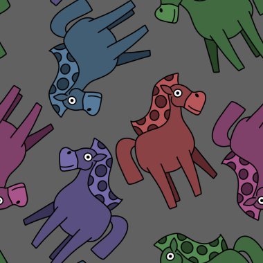 2026 yılının yılbaşı hayvanlarının paketleri ve parti aksesuarları ve çocuk kıyafetleri ve moda tekstili için kusursuz Noel atları modelleri.