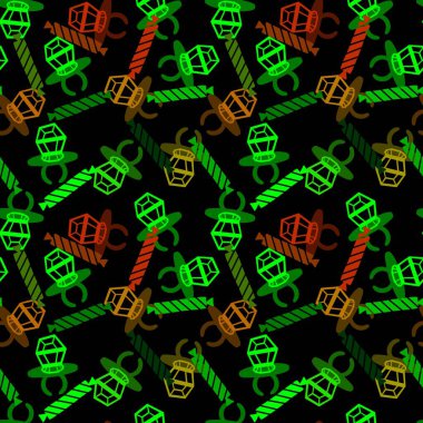 Kağıt ve kumaş ambalajı ve çocuk giysisi baskısı ve yaz partisi aksesuarları ve moda tekstili için şekersiz retro desen 