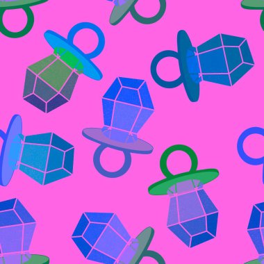 Kağıt ve kumaş ambalajı ve çocuk giysisi baskısı ve yaz partisi aksesuarları ve moda tekstili için şekersiz retro desen 