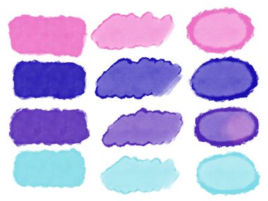 Kumaşlar, kumaşlar, çarşaflar, hediyeler, kartlar, çocuklar ve hobiler için renkli boya lekeleri koyun. Yüksek kalite fotoğraf