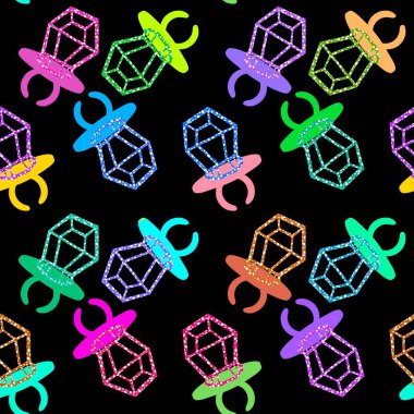 Kağıt ve kumaş ambalajı ve çocuk giysisi baskısı ve yaz partisi aksesuarları ve moda tekstili için şekersiz retro desen 