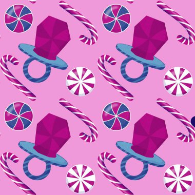 Noel şekeri şekerlemeleri yeni yıl paketleme kağıtları, kumaşlar ve çarşaflar ve çocuk giysileri baskısı ve parti aksesuarları için kusursuz kış desenleri.